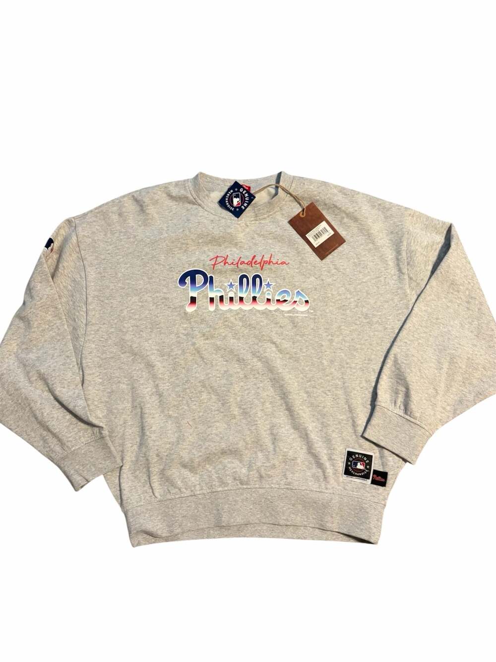 Women's Philadelphia Phillies Heather Gray Stateside Pastel Lightweight Pullover